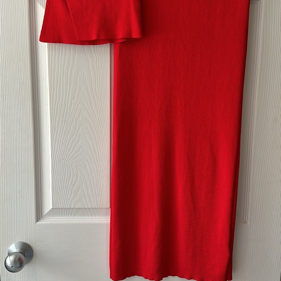 NIA Red Ribbed Skirt/Top Set Small - Picture 5 of 16